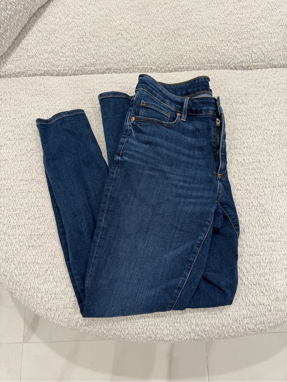 LOFT Classic Women's Dark Blue Curvy Copped Jeans